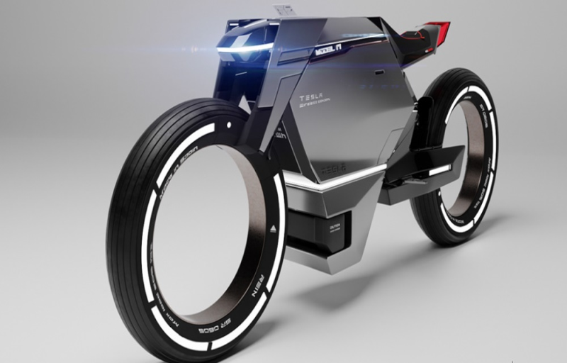 科幻感拉满，特斯拉电动摩托车MODEL-M